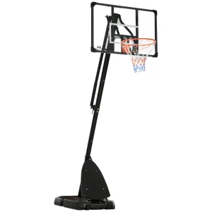 Outdoor Portable Basketball Hoop and Stand with Backboard Weighted Base Wheels, 115.4"-137.8" Height Adjustable - Image 1