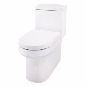 White One-Piece Toilet With Round Bowl and Dual Flush - Image 4