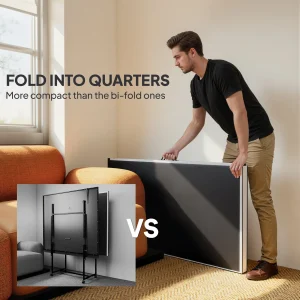 Soozier 9' x 5' Full Size Table Tennis Table, Folding Ping Pong Table with Paddles and Balls, Dark Grey - Image 6