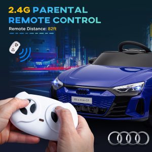 Aosom 12V Audi RS e-tron GT Licensed Kids Ride on Car, Battery Powered Electric Car with Remote Control, Navy Blue - Image 4