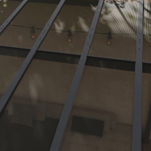 Outsunny 10' x 10' Hardtop Gazebo Wall-Mounted / Free Standing Outdoor Pergola with UPF 50+ & Waterproof Polycarbonate Roof - Image 9