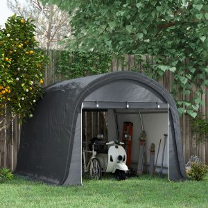 Outsunny 10' x 10' Outdoor Storage Tent, Heavy Duty and Waterproof Portable Shed for Bike, Motorcycle & Garden Tools - Image 1