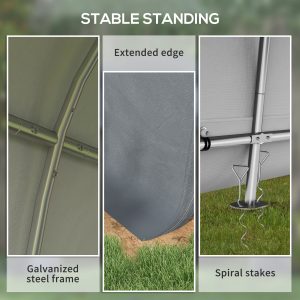 Outsunny 10' x 10' Outdoor Storage Tent, Heavy Duty and Waterproof Portable Shed for Bike, Motorcycle & Garden Tools - Image 12