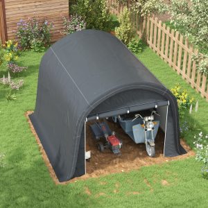 Outsunny 10' x 10' Outdoor Storage Tent, Heavy Duty and Waterproof Portable Shed for Bike, Motorcycle & Garden Tools - Image 16