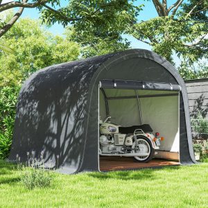 Outsunny 10' x 10' Outdoor Storage Tent, Heavy Duty and Waterproof Portable Shed for Bike, Motorcycle & Garden Tools - Image 17
