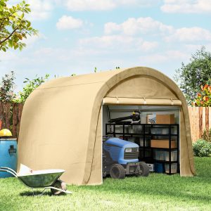 Outsunny 10' x 10' Outdoor Storage Tent, Heavy Duty and Waterproof Portable Shed for Bike, Motorcycle & Garden Tools - Image 8