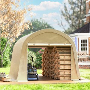 Outsunny 10' x 10' Outdoor Storage Tent, Heavy Duty and Waterproof Portable Shed for Bike, Motorcycle & Garden Tools - Image 10