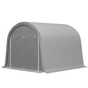 Outsunny 10' x 10' Outdoor Storage Tent, Heavy Duty and Waterproof Portable Shed for Bike, Motorcycle & Garden Tools, Light Grey - Image 2