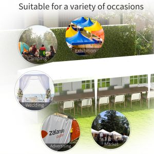 Outsunny 10' x 29' Party Tent, Canopy Tent with Sidewalls and Large Transparent Windows for Garden, Backyard, Outdoor, White - Image 16
