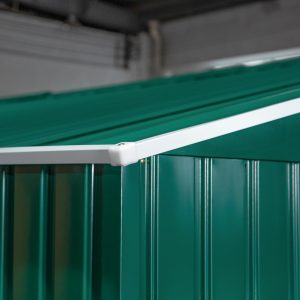 Outsunny 11' x 13' Practical Backyard Garden Storage Tool Shed with Double Sliding Door Garden Tool Shed with 4 Ventilation Slots, Green - Image 16