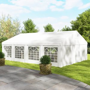 Outsunny 19.6' x 26' Heavy Duty Party Tent and Carport, Outdoor Canopy Tent with Removable Sidewalls, 8 Windows and Vents - Image 10