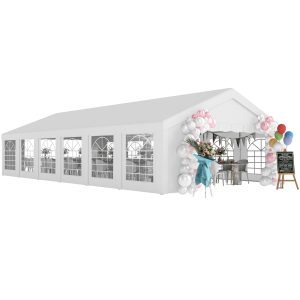 Outsunny 20' x 40' Party Tent, Outdoor Canopy Tent with 12 Removable Window Sidewalls for Parties, Wedding, Events, BBQ - Image 11