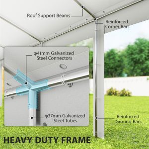 Outsunny 20' x 40' Party Tent, Outdoor Canopy Tent with 12 Removable Window Sidewalls for Parties, Wedding, Events, BBQ - Image 4