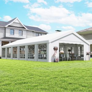 Outsunny 20' x 40' Party Tent, Outdoor Canopy Tent with 12 Removable Window Sidewalls for Parties, Wedding, Events, BBQ - Image 8