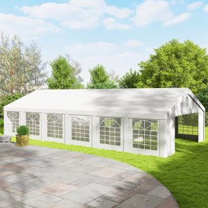 Outsunny 20' x 40' Party Tent, Outdoor Canopy Tent with 12 Removable Window Sidewalls for Parties, Wedding, Events, BBQ - Image 9