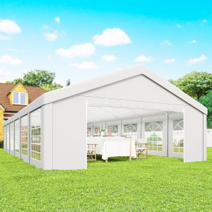 Outsunny 20' x 40' Party Tent, Outdoor Canopy Tent with 12 Removable Window Sidewalls for Parties, Wedding, Events, BBQ - Image 10