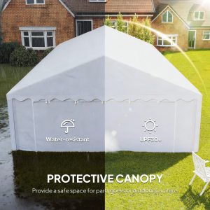 Outsunny 20' x 40' Party Tent Outdoor Canopy Tent with Removable Sidewalls, 12 Windows for Parties, Wedding, Events, BBQ, White - Image 15