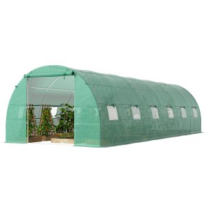 Outsunny 26' x 10' x 6.6' Large Walk in Tunnel Greenhouse Garden Plant Seed Green House Premium Steel Frame - Image 11
