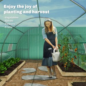 Outsunny 26' x 10' x 6.6' Large Walk in Tunnel Greenhouse Garden Plant Seed Green House Premium Steel Frame - Image 7