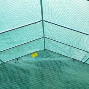 Outsunny 26' x 10' x 7' Large Steeple Walk-in Greenhouse Outdoor Garden Plant Seed Tunnel Grow Tent Steel Frame, Green - Image 10