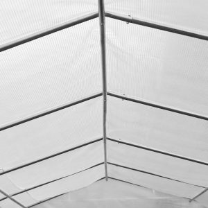 Outsunny 26'L x 10'W x 6.8' H Large Steeple Walk-In Greenhouse Outdoor Garden Plant Seed Tunnel Grow Tent Premium Steel Frame White - Image 7