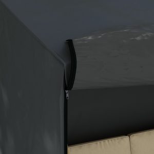 Outsunny 3 Seater Garden Swing Cover, Waterproof 420D Outdoor Swing Bench Cover with Zip, Windproof and Anti-UV, Black - Image 19