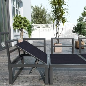 Outsunny 4 Pieces Outdoor Patio Furniture Set, 5-Level Reclining Garden Corner Sofa Set, Outdoor Lounge Conversation Sectional - Image 24