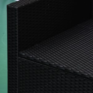 Outsunny 4 Pieces Sectional Patio Furniture Set, Rattan Wicker Patio Chairs Outdoor Coffee Set with Cushions, Cream White - Image 12