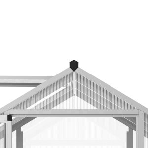 Outsunny 6' x 10' x 6.4' Walk-in Garden Greenhouse Polycarbonate Panels Plants Flower Growth Shed Cold Frame Outdoor Portable Warm House Aluminum Frame, Silver - Image 10