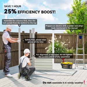 Outsunny 6 x 4FT Galvanized Garden Storage Shed, Metal Outdoor Shed with Double Doors and 2 Vents, Light Grey - Image 4