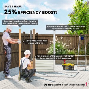 Outsunny 6 x 4FT Galvanized Garden Storage Shed, Metal Outdoor Shed with Double Doors and 2 Vents, Yellow - Image 4