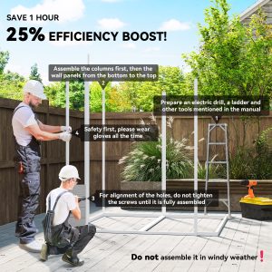 Outsunny 6' x 6' Resin Outdoor Storage Shed with Floor, Window, Lockable Doors and Vents for Backyard Patio Lawn, Grey - Image 12