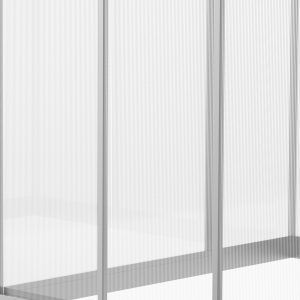 Outsunny 6' x 6' x 6.4' Walk-in Garden Greenhouse Polycarbonate Panels Plants Flower Growth Shed Cold Frame Outdoor Portable Warm House - Image 7