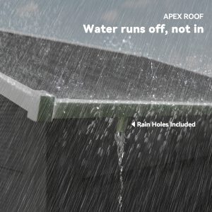 Outsunny 7.7' x 6.5' Outdoor Metal Garden Shed House Hut Gardening Tool Storage with Ventilation, Dark Grey - Image 7