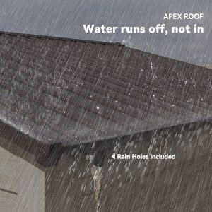 Outsunny 7.7' x 6.5' Outdoor Metal Garden Shed with Lock and Ventilation Gardening Tool Storage, Dark Brown - Image 7