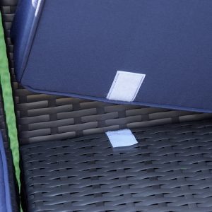 Outsunny 7 Pieces Patio Furniture Set, Rattan Conversation Set Garden Wicker Sofa Set with Washable Cushions and Coffee Table, for Deck Balcony Yard, Navy Blue - Image 10