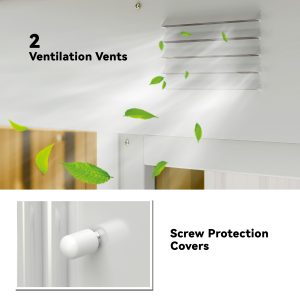 Outsunny 7' x 4' Outdoor Storage Shed, Metal Garden Tool Storage House Organizer with Lockable Sliding Doors and Vents for Backyard Patio Lawn, Yellow - Image 6