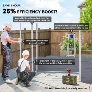 Outsunny 8' x 6' Plastic Garden Storage Shed with Latch Door, Vents, Sloped Roof, Dark Grey - Image 4