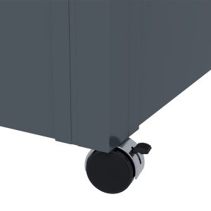 Outsunny 82 Gallon Garden Storage Box, Waterproof Outdoor Storage Container with Wheels and Handles, Dark Grey - Image 10