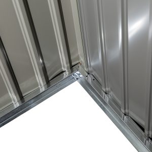 Outsunny 9.1'x6.4'x6.3' Garden Storage Shed w/ Foundation Kit Metal Tool Storage House w/ Double Doors Light Green - Image 10