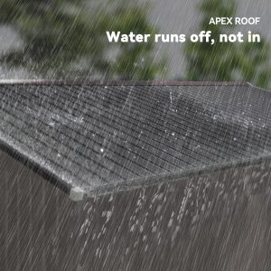 Outsunny 9' x 10.6' Garden Storage Shed w/ Foundation Kit Metal Tool Storage House w/ Double Doors Brown - Image 7