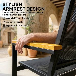 Outsunny Outdoor 4 Piece Set Patio Furniture with Sofa, Tempered Glass Tabletop for Garden Backyard Porch, Black - Image 7