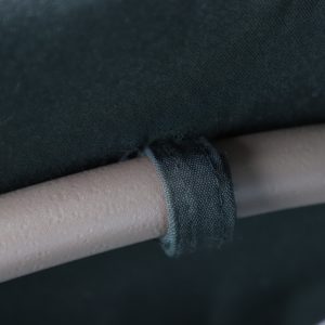 Outsunny Outdoor Patio 3-Person Steel Canopy Cushioned Seat Bench Swing with Included Side Trays & Padded Comfort, Black - Image 13