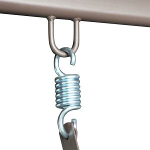 Outsunny Outdoor Patio 3-Person Steel Canopy Cushioned Seat Bench Swing with Included Side Trays & Padded Comfort, Black - Image 9