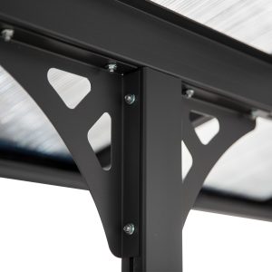 Outsunny Outdoor Pergola with Adjustable Height, 14ft x 10ft Outdoor Hardtop Pergola Gazebo, Restaurants & Homes, Grey - Image 9