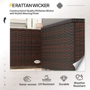 Outsunny Patio Furniture w/ Soft Cushions, Corner Sofa Sets, Grey - Image 4