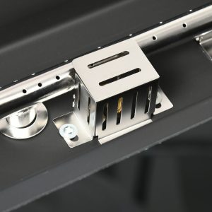 Outsunny Propane Fire Pit Table 43" Outdoor Fire Table, 50,000 BTU Pulse-Ignition Wicker Firepit Furniture with Glass Wind Guard, Blue Glass Rock, CSA Certification, Coffee - Image 9