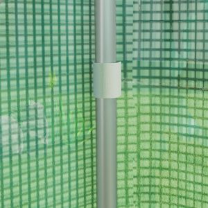 Outsunny Walk-in Tunnel Greenhouse with Galvanized Steel Frame, Doors & Windows, Wind Resistant, Garden Planting Warm House, 13' x 10' x 6.5' , Green - Image 10