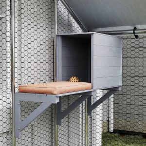 PawHut 94.5" Extra Large Metal Outdoor Catio with Waterproof Cover, 2 Resting Boxes, 7 Platforms, for Multiple Rabbits, Chicken - Image 10