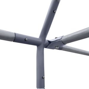 PawHut Chicken Run, Galvanized Large Metal Chicken Coop Cage, Walk-in Enclosure Poultry Hen Run House Playpen Rabbit Hutch with Flat Roof, Cover, 9.2' x 24.9' x 6.5', Silver - Image 9